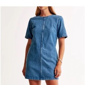 ABERCROMBIE Denim Shift Mini Dress NWT